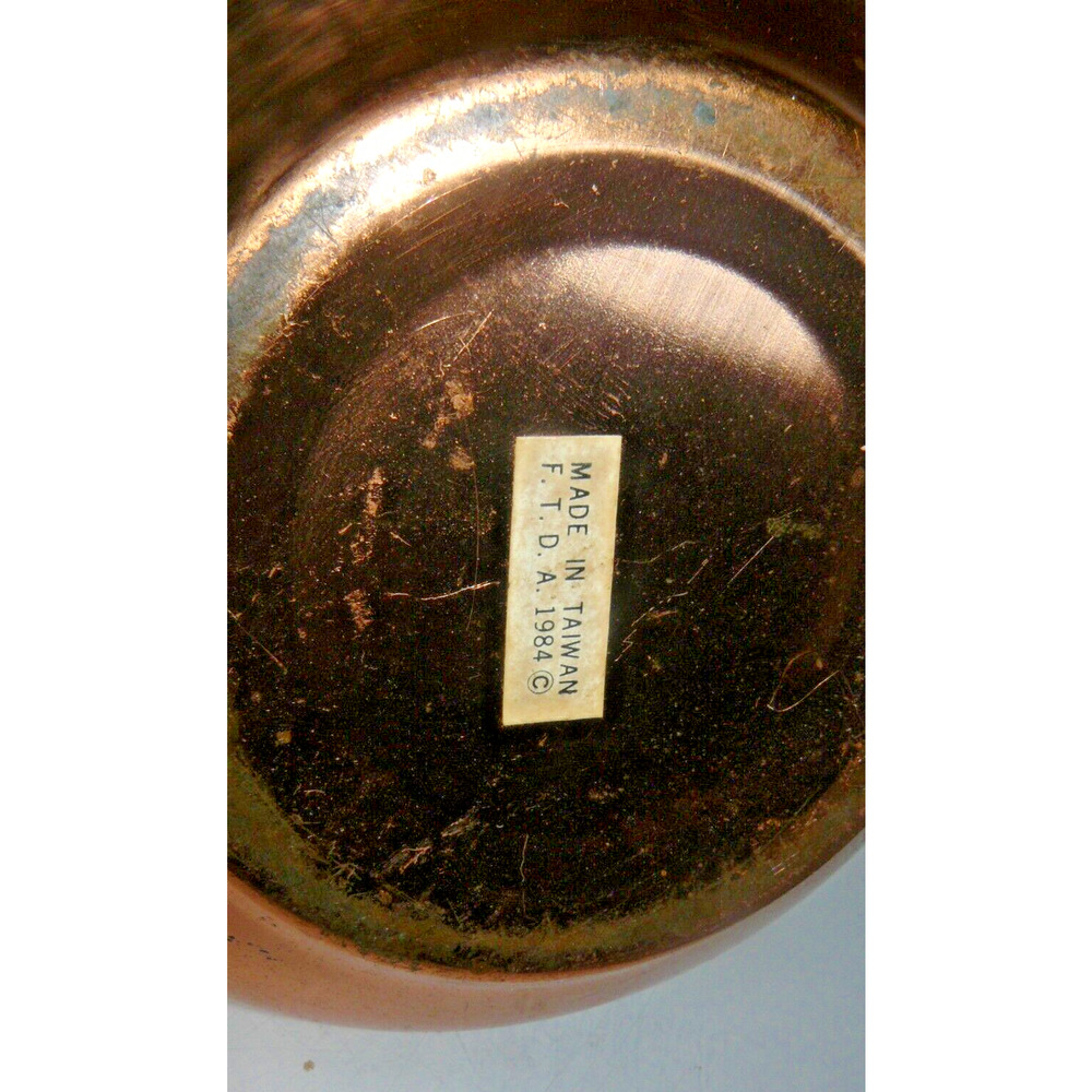 Vintage copper tea kettle pot wooden handle planter flower pot gift - Picture 3 of 5